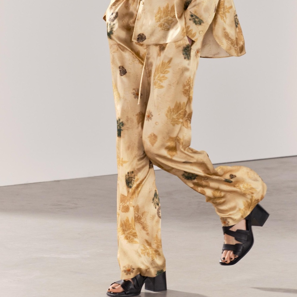 Elegant Floral Satin pants